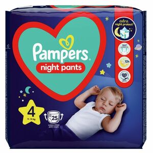 PAMPERS Pants Night 4 kalhotkové plenky 9-15 kg 25 ks obraz