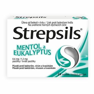 STREPSILS Mentol a Eukalyptus 24 pastilek obraz