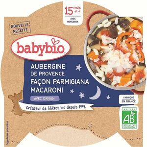 BABYBIO Večerní menu Lilek na způsob Parmigiana s makarony 260 g obraz