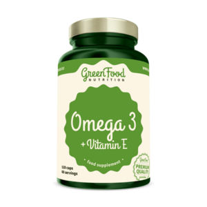 Omega-3 - GreenFood Nutrition, 120 kapslí, Omega-3 - GreenFood Nutrition, 120 kapslí obraz