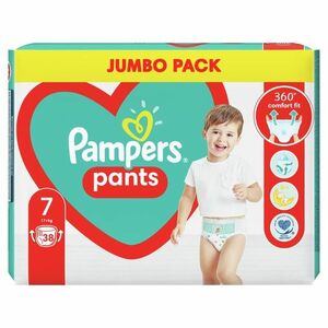 Pampers Pants vel. 7 Jumbo Pack 17+ kg plenkové kalhotky 38 ks obraz