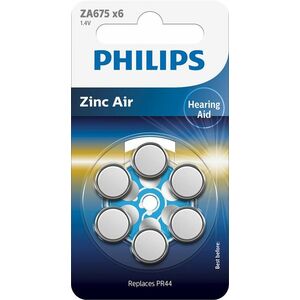 Philips ZA675B6A/10 baterie do naslouchadel 6 ks obraz