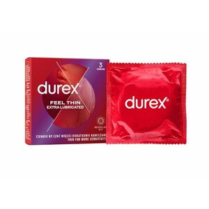 Durex Feel Thin Extra Lubricated kondomy 3 ks obraz