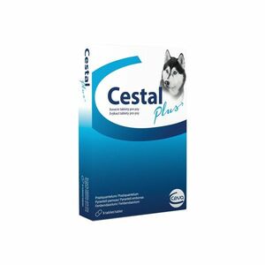 Cestal Plus 50 mg/144 mg/200 mg pro psy 8 žvýkacích tablet obraz