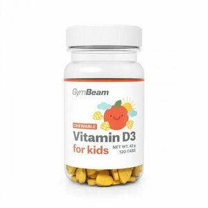 GymBeam Vitamín D3 pro děti 120 cucacích tablet obraz