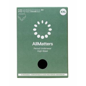 AllMatters Menstruační kalhotky s vysokým pasem vel. XXL 1 ks černé obraz