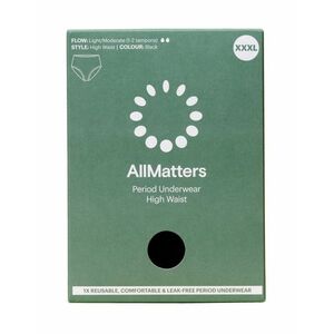 AllMatters Menstruační kalhotky s vysokým pasem vel. XXXL 1 ks černé obraz