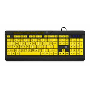 Connect IT For Health Contrast klávesnice s velkým fontem žlutá/černá obraz