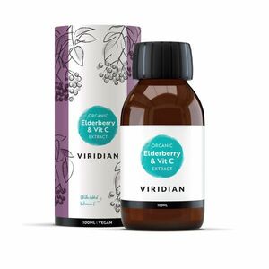 Viridian Elderberry Extract + Vitamin C Organic 100 ml obraz