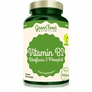GreenFood Nutrition Vitamin B2 Riboflavin 5'Phosphat kapsle pro zdraví zraku a pokožky 60 cps obraz