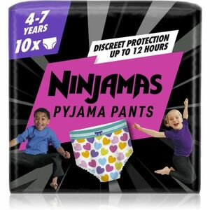 Pampers Ninjamas Pyjama Pants pyžamové plenkové kalhotky 17-30 kg Hearts 10 ks obraz