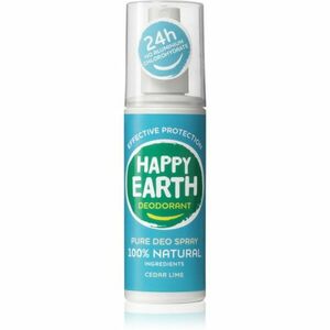 Happy Earth 100% Natural Deodorant Spray Cedar Lime deodorant 100 ml obraz