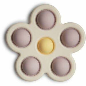 Mushie Pop-It Flower hračka Soft Lilac/Pale Daffodil/Ivory 1 ks obraz