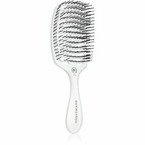 Olivia Garden ESSENTIAL CARE FLEX Medium Hair Bristles kartáč na vlasy Ice White 1 ks obraz