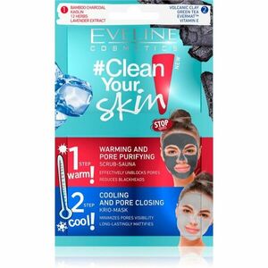 Eveline Cosmetics #Clean Your Skin hloubkově čisticí pleťová maska 2 v 1 2 x 5 ml obraz