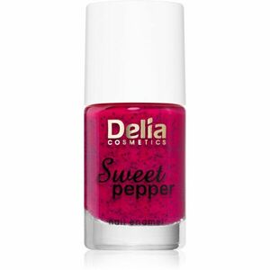 Delia Cosmetics Sweet Pepper Black Particles lak na nehty odstín 05 Raspberry 11 ml obraz