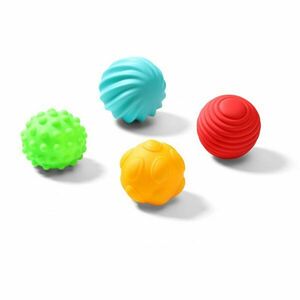 BabyOno Have Fun Sensory Balls měkké senzorické míčky 6 m+ 4 ks obraz