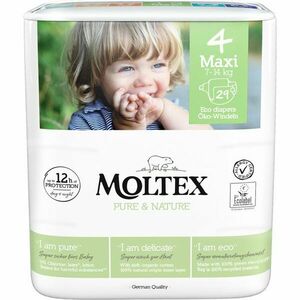 Moltex Pure & Nature Maxi Size 4 jednorázové EKO pleny 7-14 kg 29 ks obraz