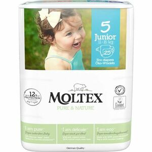 Moltex Pure & Nature Junior Size 5 jednorázové EKO pleny 11-16 kg 25 ks obraz