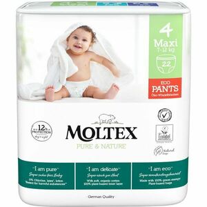 Moltex Pure & Nature Maxi Size 4 jednorázové plenkové kalhotky 7-12 kg 22 ks obraz