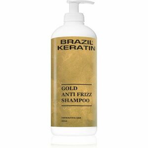 Brazil Keratin Anti Frizz Gold Shampoo hloubkově regenerační šampon pro suché a křehké vlasy 550 ml obraz