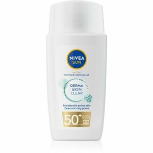 NIVEA SUN Derma Skin Clear pleťový krém na opalování pro pleť s nedokonalostmi SPF 50+ 40 ml obraz
