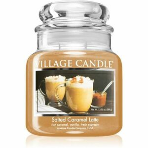 Village Candle Salted Caramel Latte vonná svíčka (Glass Lid) 389 g obraz