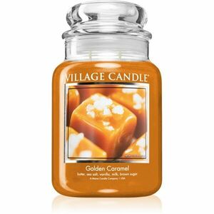 Village Candle Golden Caramel vonná svíčka (Glass Lid) 602 g obraz