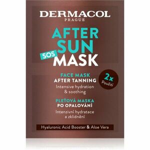 Dermacol After Sun zklidňující a hydratační maska po opalování 2x8 ml obraz