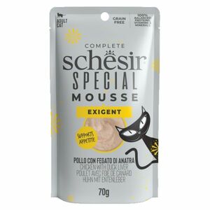 SCHESIR Special Mousse Exigent kapsička pro kočky kuře a játra 70 g obraz