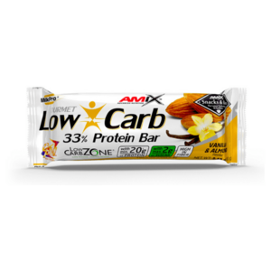 AMIX Low carb 33% protein bar vanilka a mandle tyčinka 60 g obraz