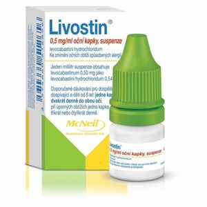 LIVOSTIN 0, 5 mg/ml oční kapky suspense 4 ml obraz