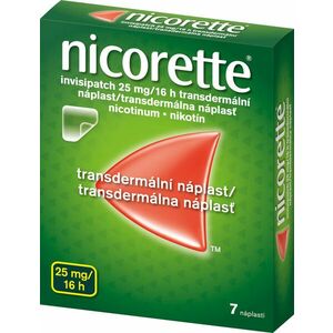 Nicorette ® invisipatch 25 mg/16 h, transdermální náplast 7 ks obraz