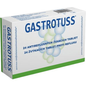 Gastrotuss žvýkací tablety proti refluxu 24 tablet obraz