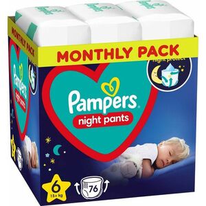 Pampers Night Pants Kalhotkové plenky vel. 6, 15+ kg, 76 ks obraz