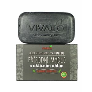 Vivaco Přírodní mýdlo s aktivním uhlím 100 g obraz