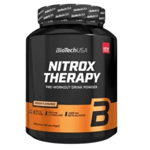 BioTech Nitrox Therapy pre-workout formula broskev 680 g obraz