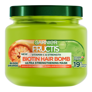 Garnier Fructis Vitamin & Strength Ultra posilující Biotin Hair Bomb maska pro slabé vlasy, 320 ml obraz