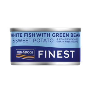 Fish4Dogs Konzerva pro psy Finest s bílou rybou, sladkými bramborami a zelenými fazolkami 85 g obraz