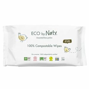 Eco Naty ECO vlhčené ubrousky Naty bez vůně - pro citlivou pokožku (56 ks) obraz