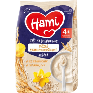 Hami Kaše mléčná rýžová s vanilkovou příchutí na dobrou noc 210 g obraz