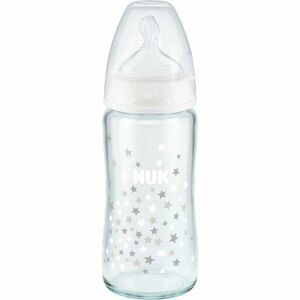 NUK First Choice + 240 ml skleněná kojenecká láhev s kontrolou teploty 240 ml obraz