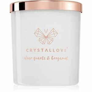 Crystallove Crystalized Scented Candle Clear Quartz & Bergamot vonná svíčka 220 g obraz