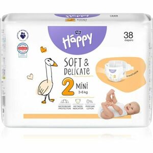 Bella Baby Happy Soft&Delicate Size 2 Mini jednorázové pleny 3-6 kg 38 ks obraz