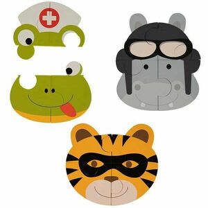 Bo Jungle B-Animal puzzle Tiger/Hippo/Frog 3 ks obraz