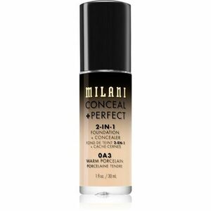 Milani Conceal + Perfect 2-in-1 Foundation And Concealer make-up 0A3 Warm Porcelain 30 ml obraz