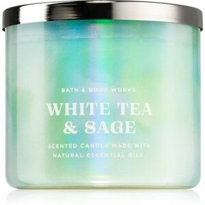 Bath & Body Works White Tea & Sage vonná svíčka 411 g obraz