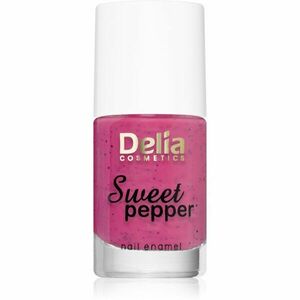 Delia Cosmetics Sweet Pepper Black Particles lak na nehty odstín 08 Berry 11 ml obraz