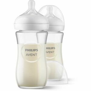 Philips Avent Natural Response Pure Glass kojenecká láhev 1 m+ 2x240 ml obraz