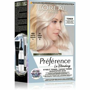 L’Oréal Paris Préférence Le Blonding Toner kyselý toner neutralizující mosazné podtóny odstín 01 Platinum Ice 1 ks obraz